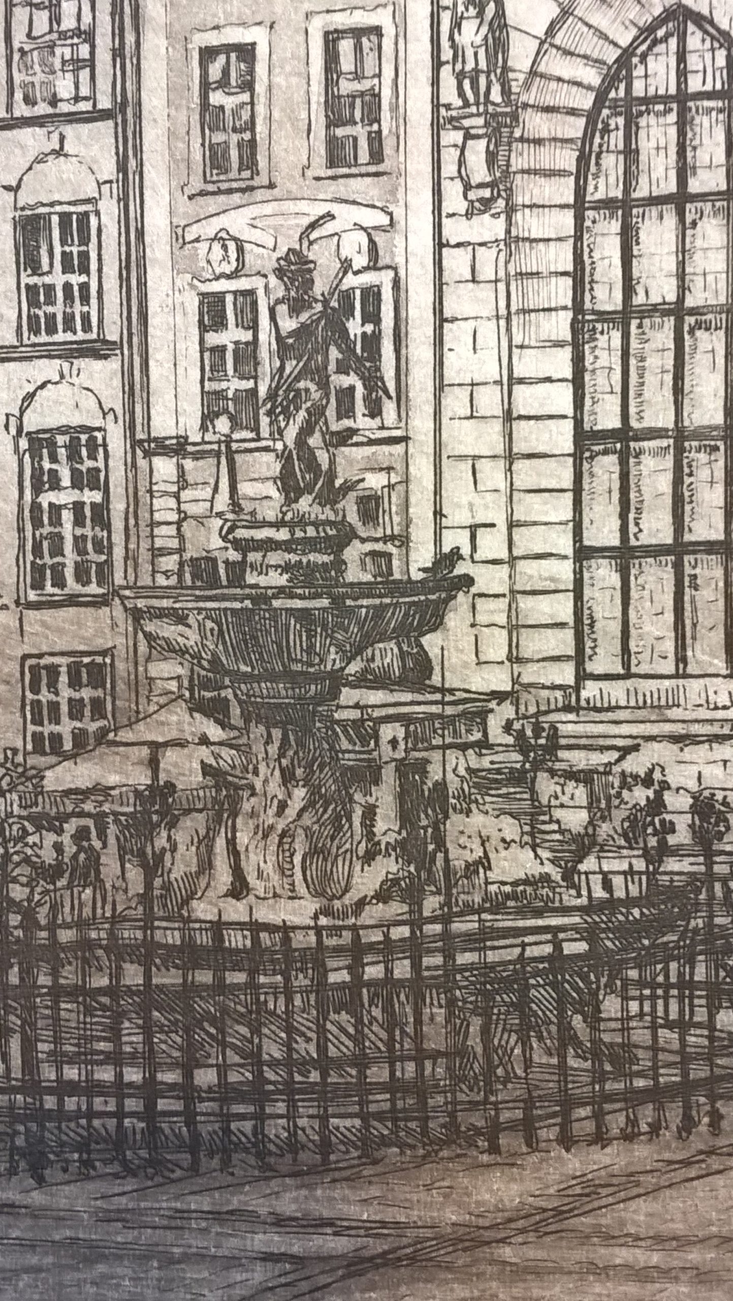 Grafika "Gdańsk - Dwór Artusa" Piotr Dembski 2004 r.
