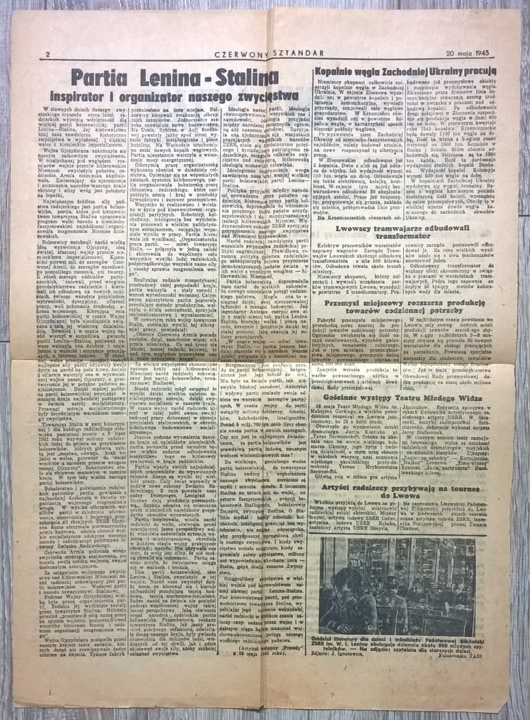 Gazeta "Czerwony sztandar" Nr 99 - 20 maja 1945 r.