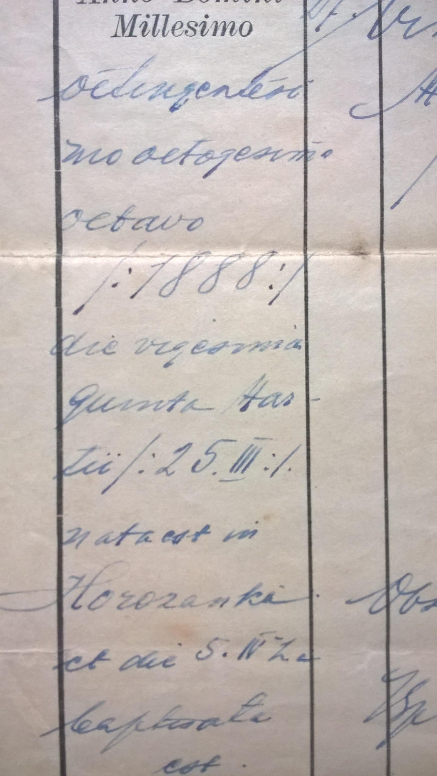 Testimonium Baptismi, Leopoli, 1926 r. - Świadectwo Chrztu, Lwów, II RP - Kresy Wschodnie