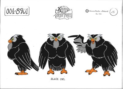 Folia animacyjna z bajki Hanna-Barbera Poland "The Golden Princess" - BLACK OWL-Czarna sowa
