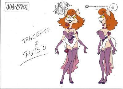 Folia animacyjna z bajki Hanna-Barbera Poland "The Golden Princess" - TANCERKA Z PUB'U