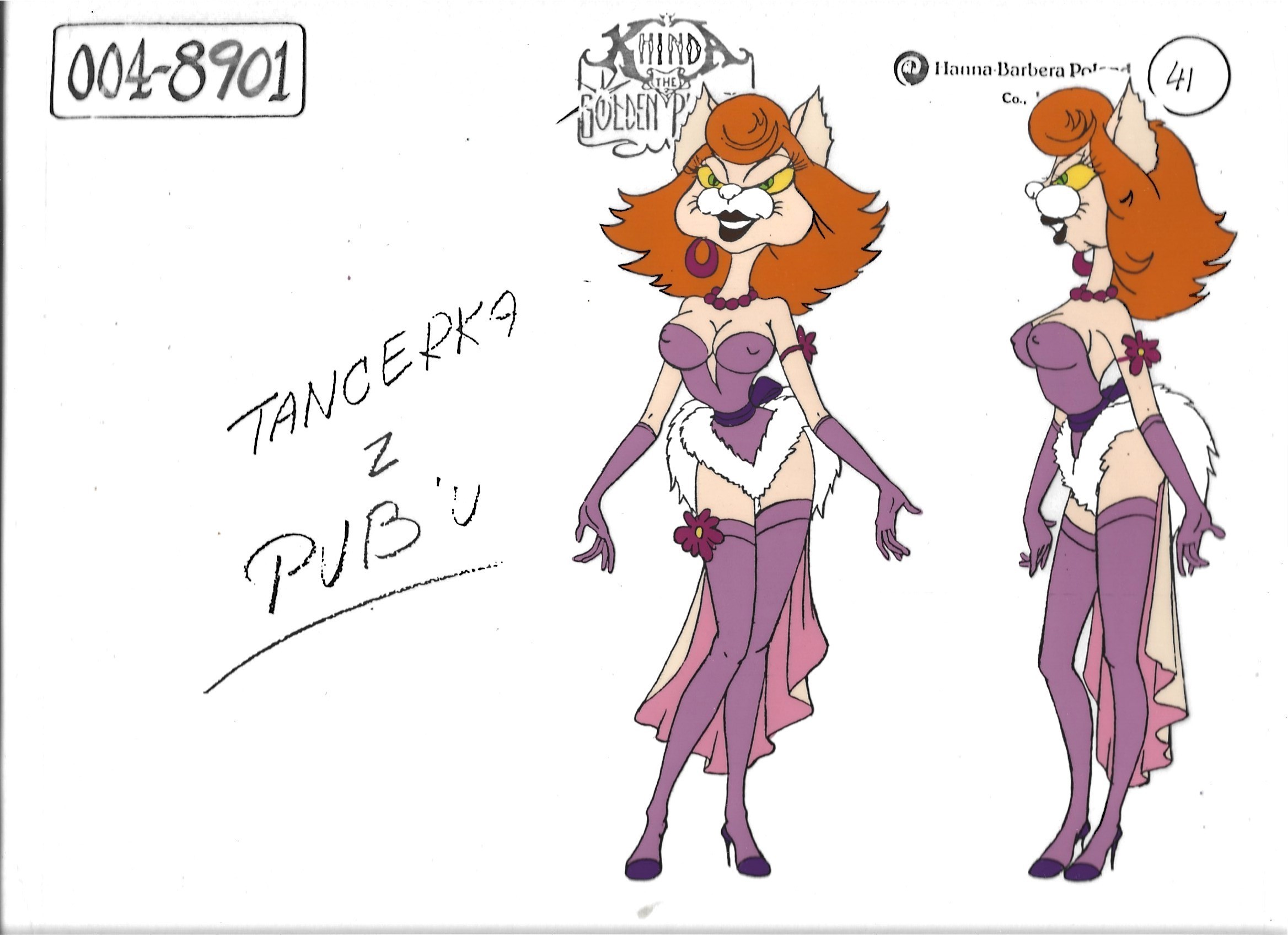 Folia animacyjna z bajki Hanna-Barbera Poland "The Golden Princess" - TANCERKA Z PUB'U