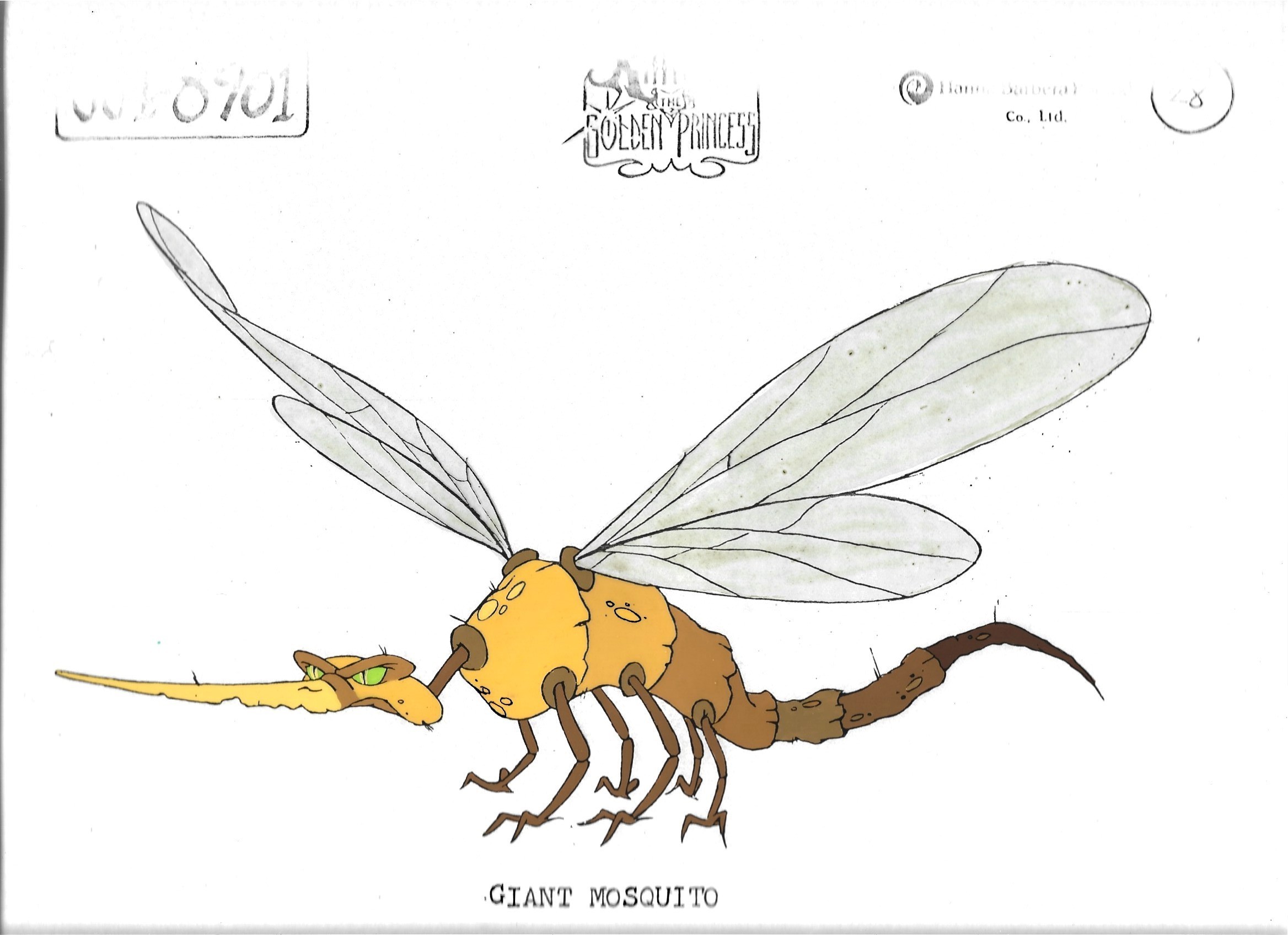 Folia animacyjna z bajki Hanna-Barbera Poland "The Golden Princess" - GIANT MOSQUITO-Gigantyczny komar