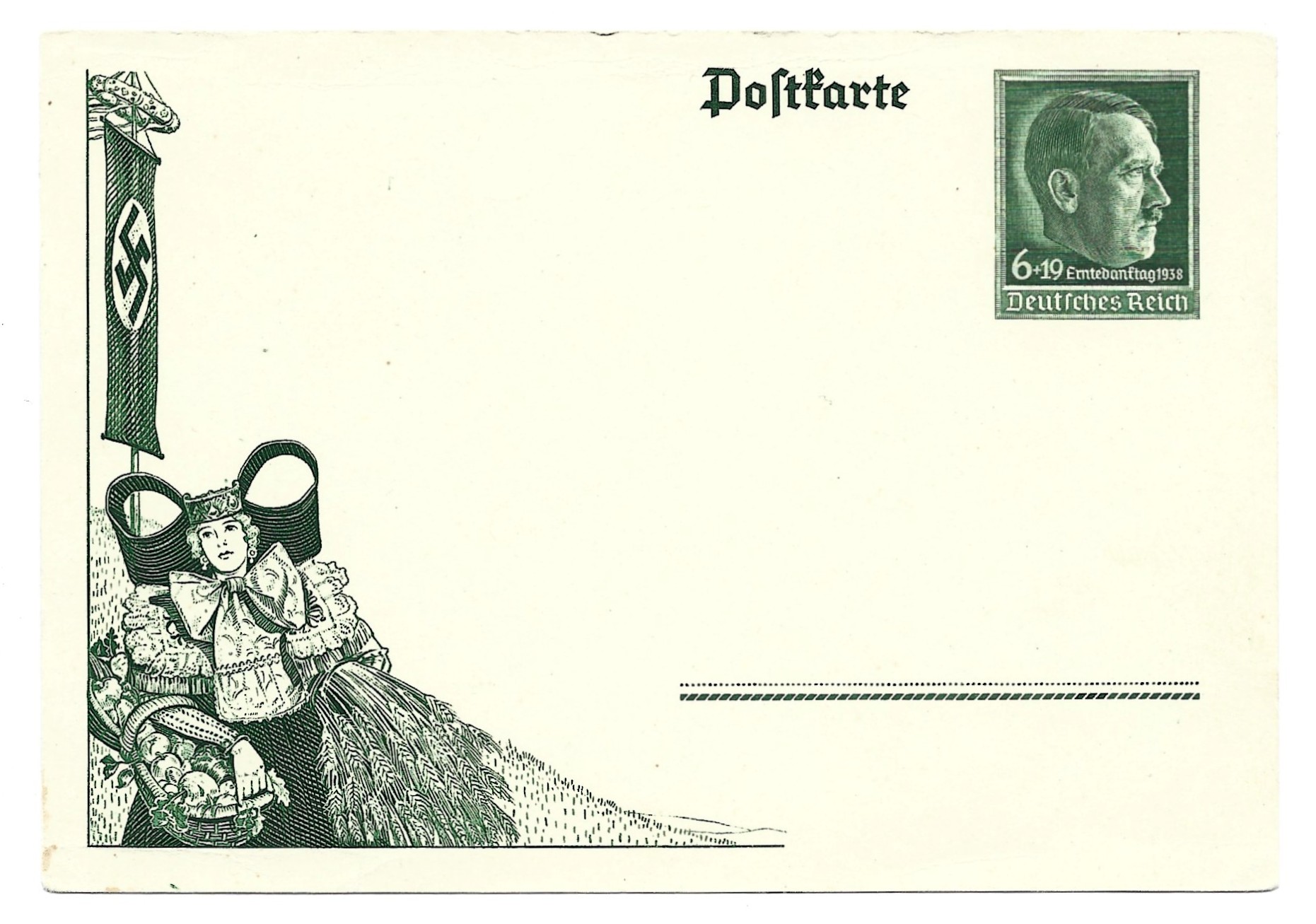 Kartka pocztowa - Erntedanftag / Deutsches Reich / Adolf Hitler - Święto Plonów / Cesarstwo Niemieckie