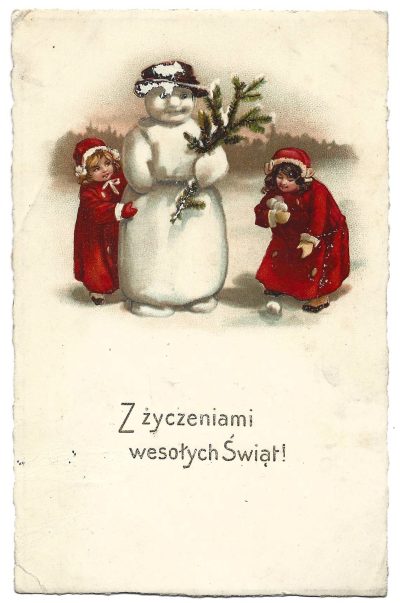 Pocztówka - Z życzeniami wesołych Świąt! 1926 r.