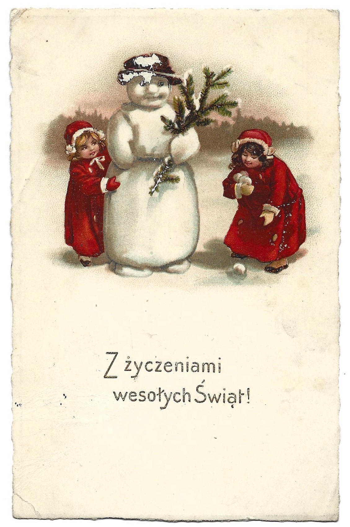 Pocztówka - Z życzeniami wesołych Świąt! 1926 r.