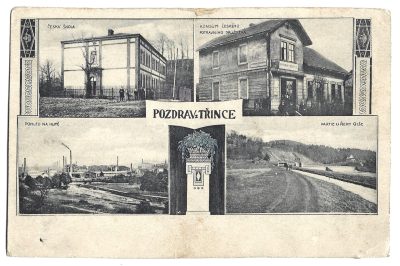 Pocztówka - Pozdrav z Trince - Pozdrowienia z Trzyńca, ok. 1920r.