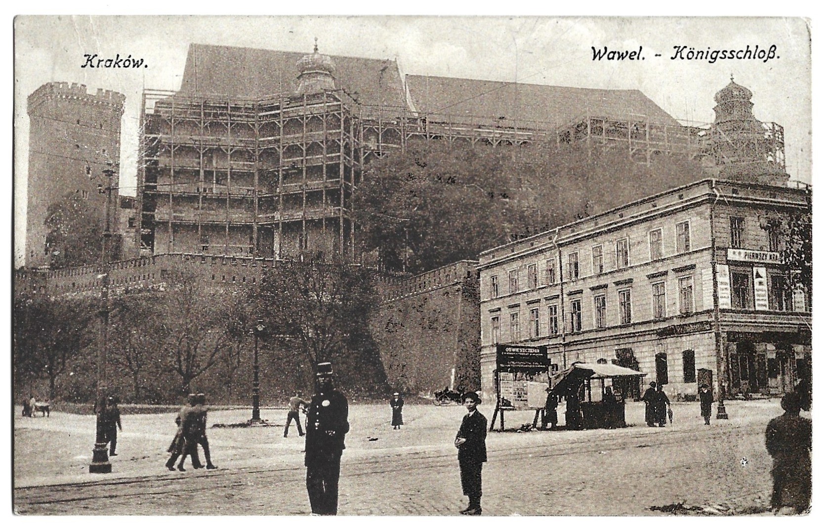 Pocztówka - Kraków. Wawel - Königsschloss (Zamek Królewski), 1920 r.