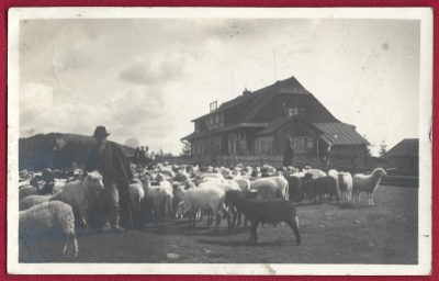 Pocztówka - Czantory. Schutzhütte; Beskiden-Verein - Schronisko na Czantorii, 1930 r.
