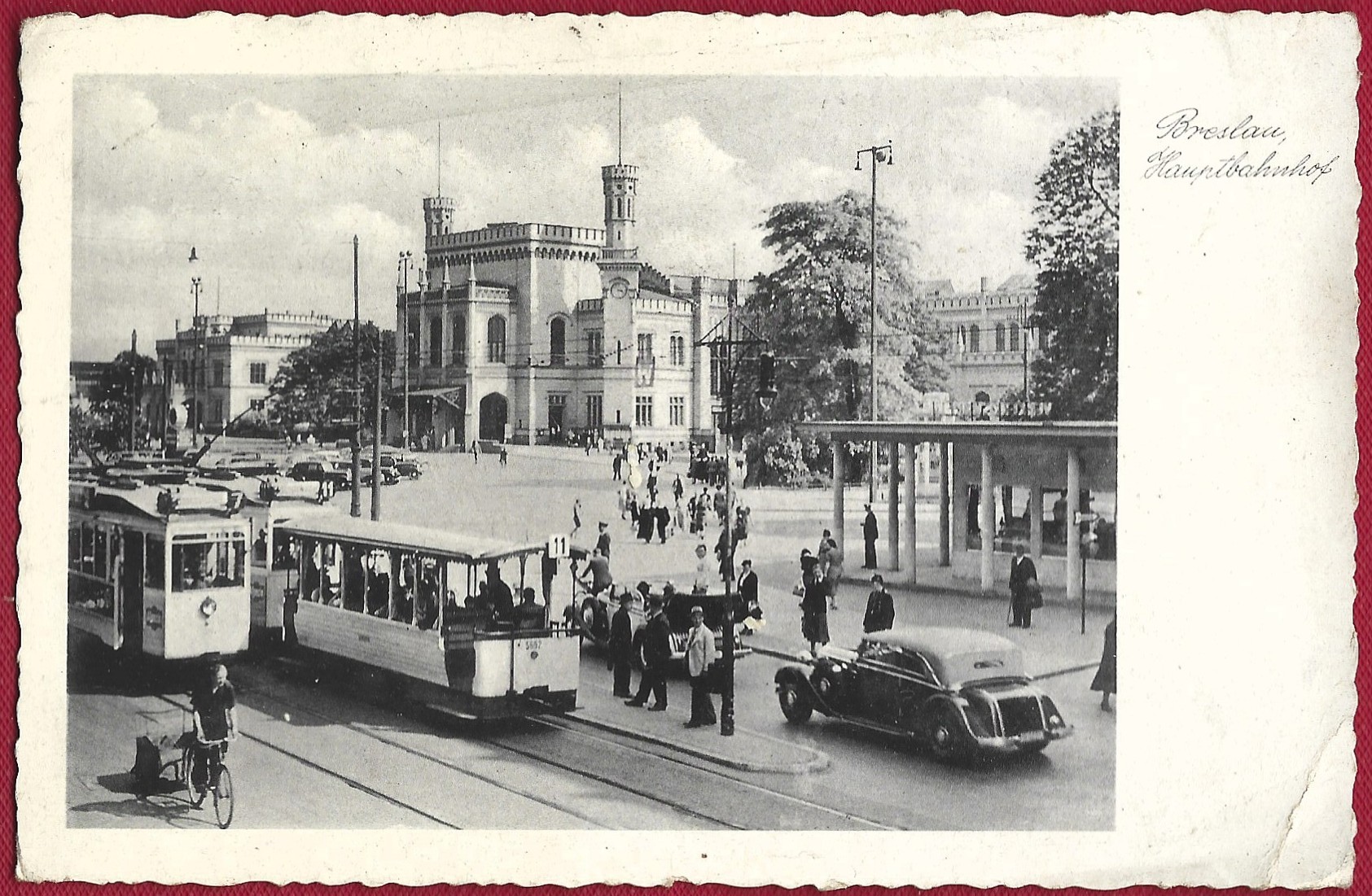 Pocztówka - Breslau. Hauptbahnhof - Wrocław. Dworzec Główny