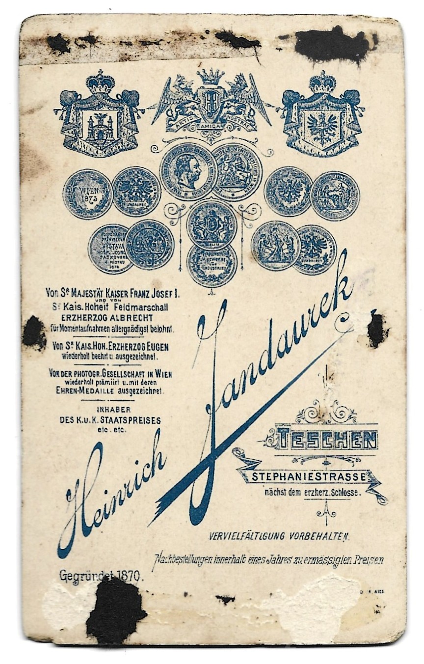 Zdjęcie portretowe mężczyzny - fot. H. Jandaurek, Teschen (Cieszyn)