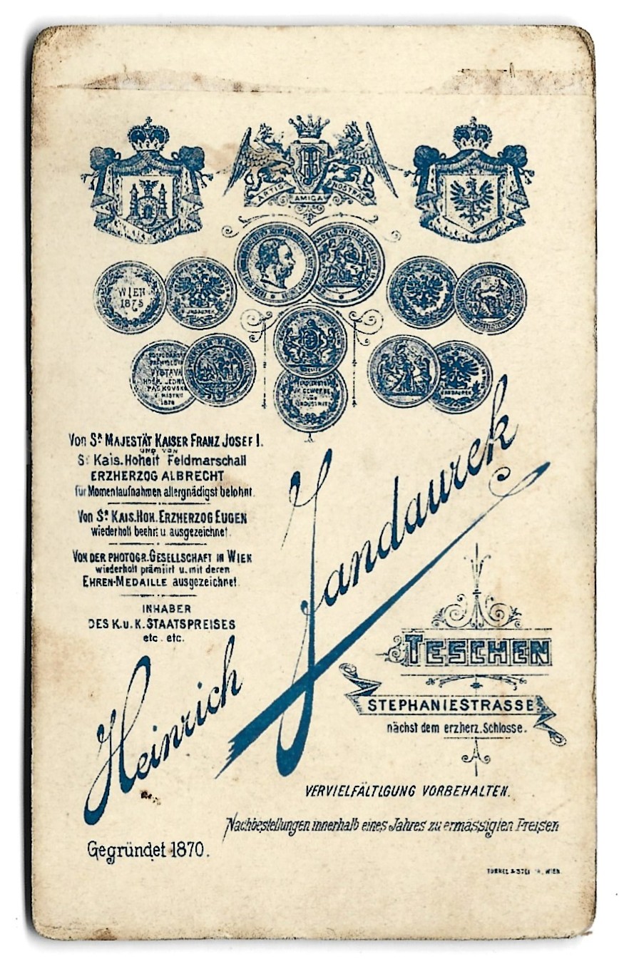 Zdjęcie dziecka - fot. H. Jandaurek, Teschen - K. K. Schlesien