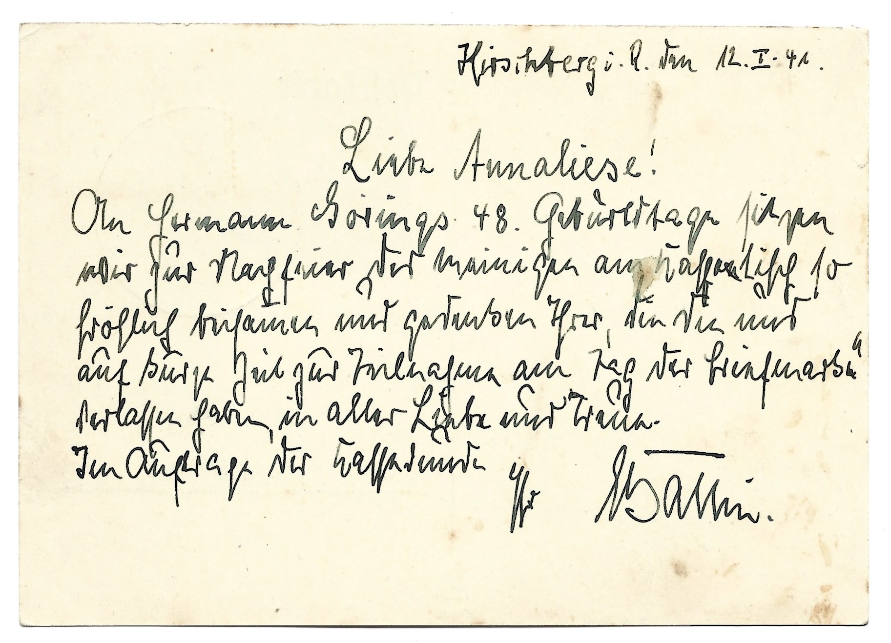 Kartka pocztowa ze znaczkiem i stemplem Deutsches Reich - Tag der Briefmarke 1941 - Dzień Znaczka