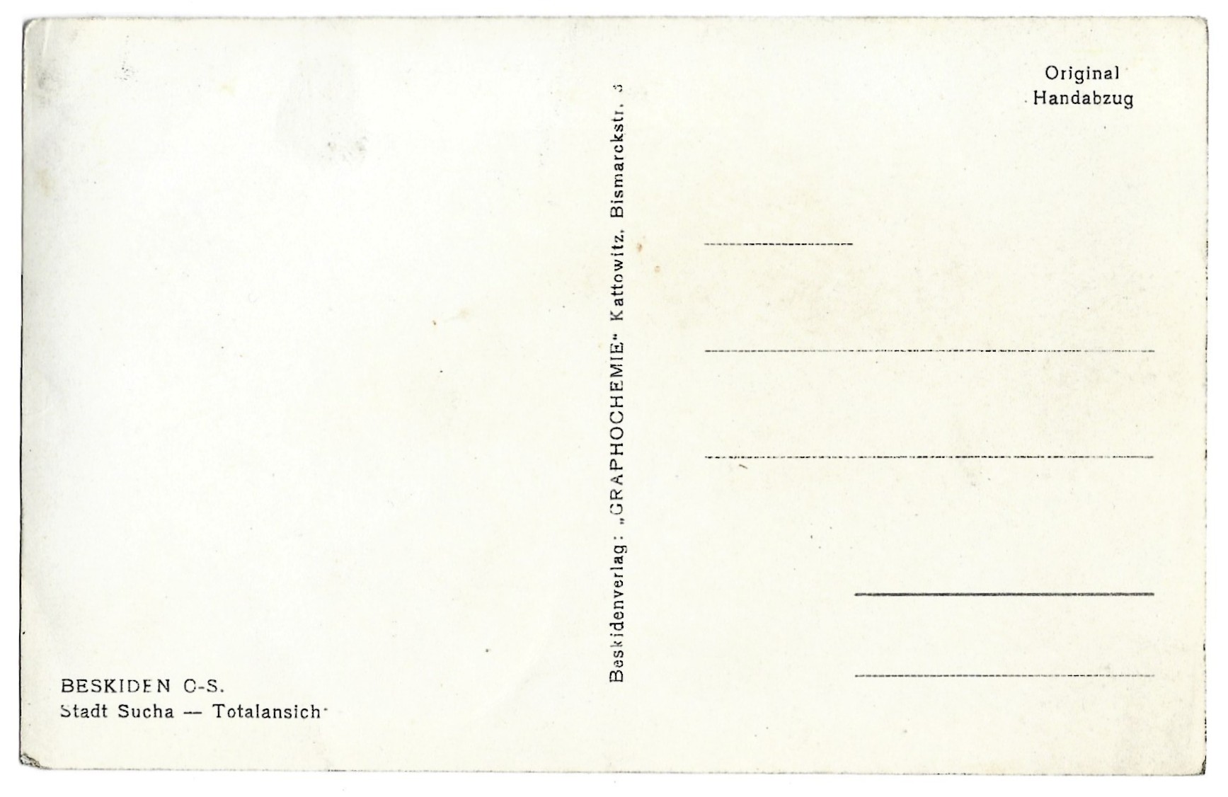 Pocztówka - Beskiden C.-S., Stadt Sucha, Totalansicht - Beskidy, Miasto Sucha, Widok ogólny