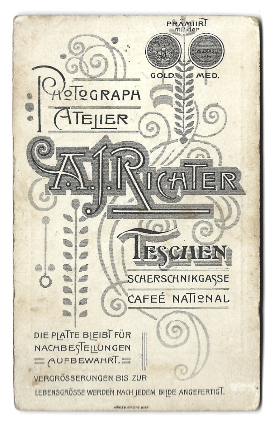 Zdjęcie dziecka - fot. A. J. Richter - Teschen (Cieszyn), 1901 r.