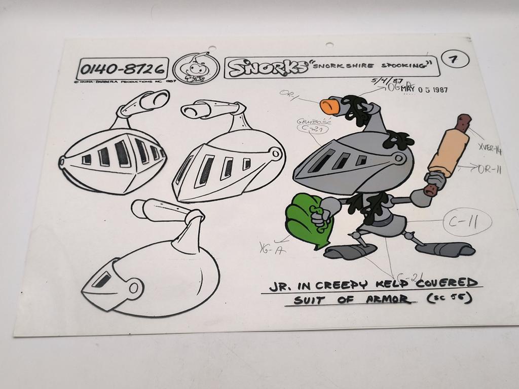 Folia animacyjna z bajki SNORKS "The Snorkshire Spooking", 1987r.
