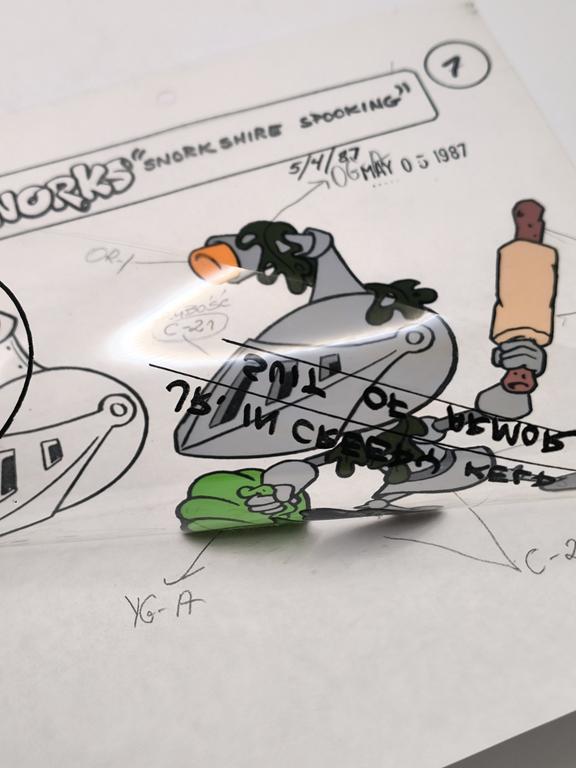 Folia animacyjna z bajki SNORKS "The Snorkshire Spooking", 1987r.