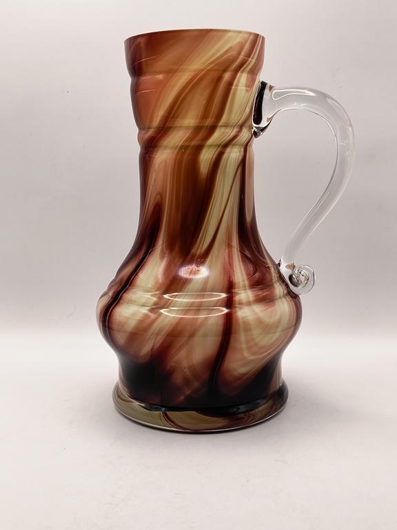 Wazon-dzbanek, szkło PRL