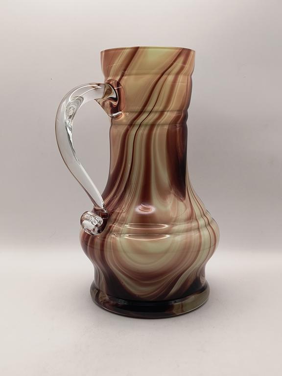 Wazon-dzbanek, szkło PRL