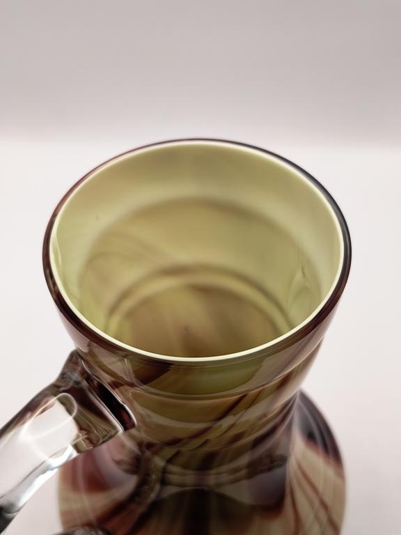 Wazon-dzbanek, szkło PRL