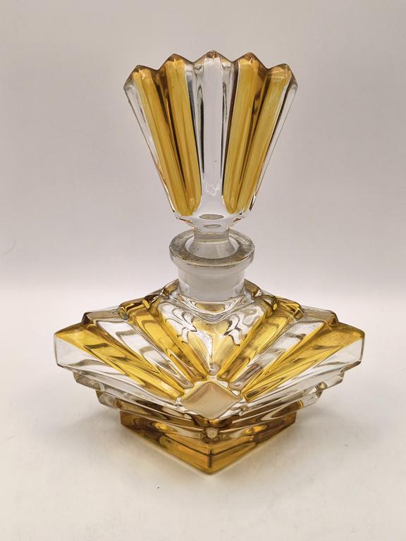 Pojemnik szklany na perfumy, art-deco
