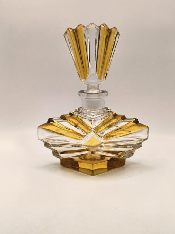 Pojemnik szklany na perfumy, art-deco