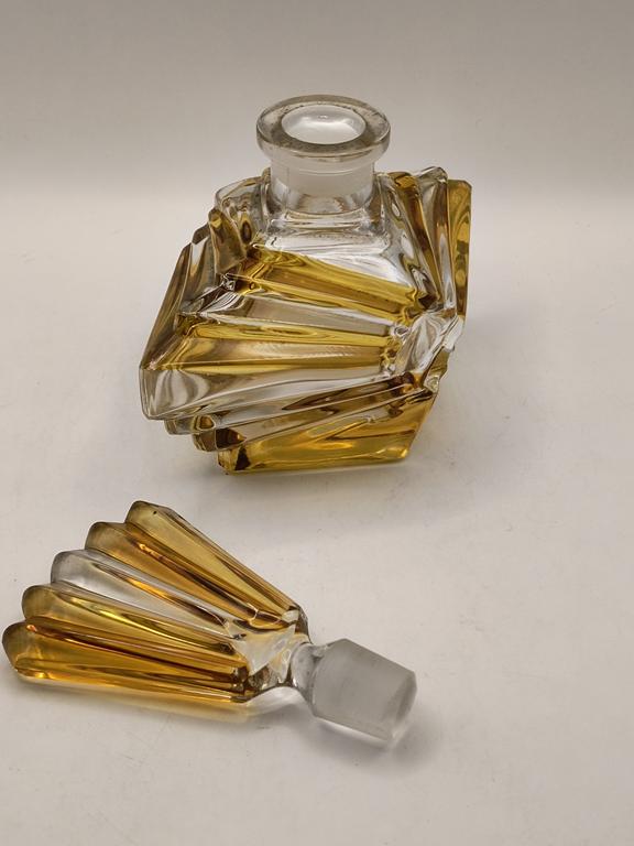 Pojemnik szklany na perfumy, art-deco