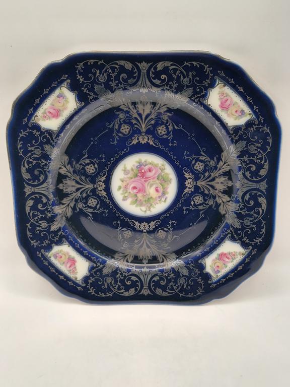 Patera porcelanowa z motywem kwiatowym - Hutschenreuther, Niemcy