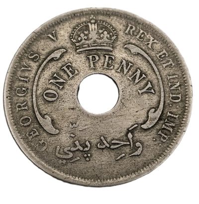Moneta - British West Africa 1919 One Penny / Georgivs V - Rex et Ind. Imp.
