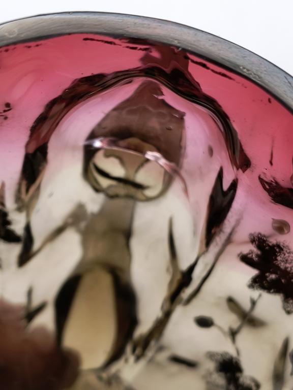 Kielichy szklane, ręcznie malowane - secesja