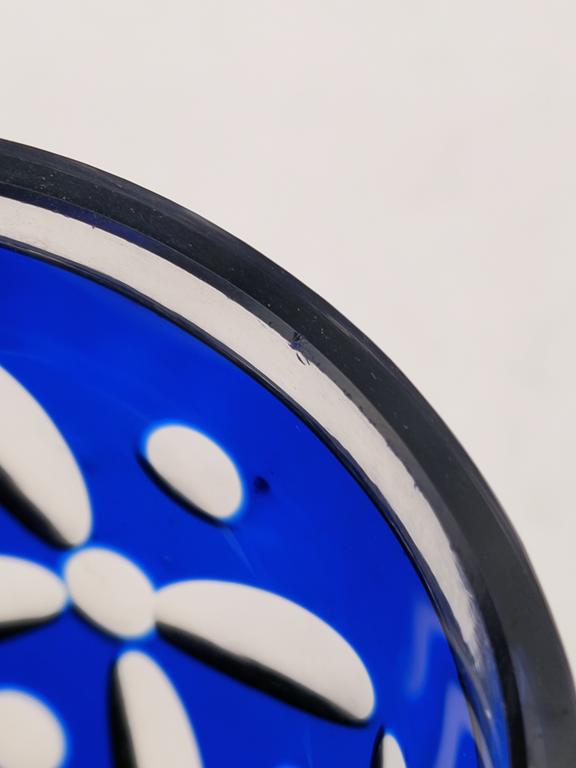 Szklany kielich, wazon - Biedermeier Bohemian