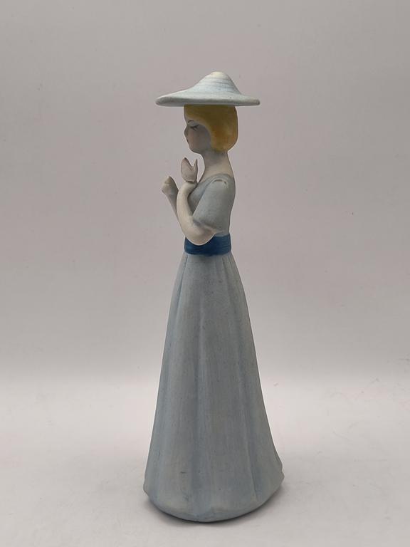 Figurka porcelanowa - kobieta w kapeluszu