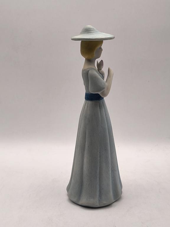 Figurka porcelanowa - kobieta w kapeluszu