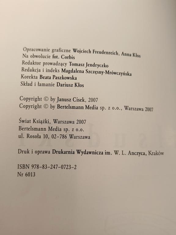 Książka "Piłsudski" Janusz Cisek, 2007 r.