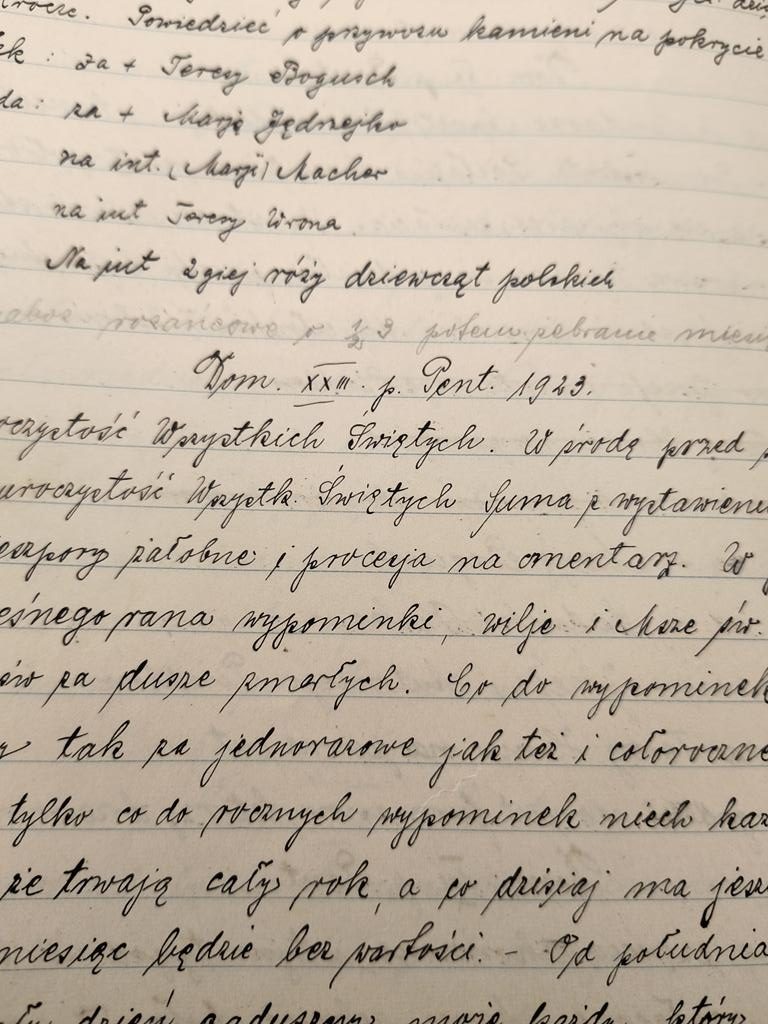 Zbiór kazań i ogłoszeń parafialnych - parafia Lipnik (Bielsko-Biała), 1920-1928 r.