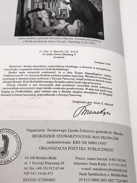 Książka "10 Brygada Kawalerii na Śląsku Cieszyńskim w 1938 roku" Jerzy Majka - z dedykacją od autora