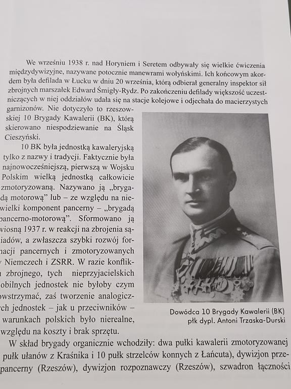 Książka "10 Brygada Kawalerii na Śląsku Cieszyńskim w 1938 roku" Jerzy Majka - z dedykacją od autora