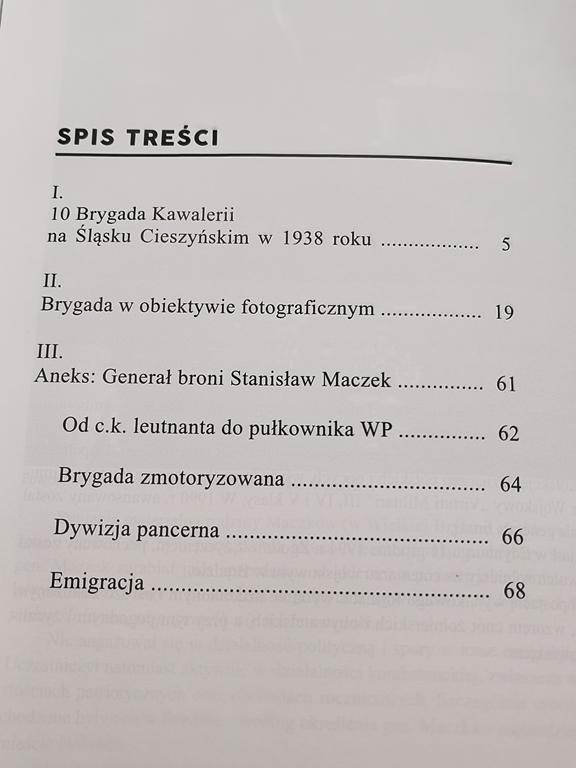 Książka "10 Brygada Kawalerii na Śląsku Cieszyńskim w 1938 roku" Jerzy Majka - z dedykacją od autora