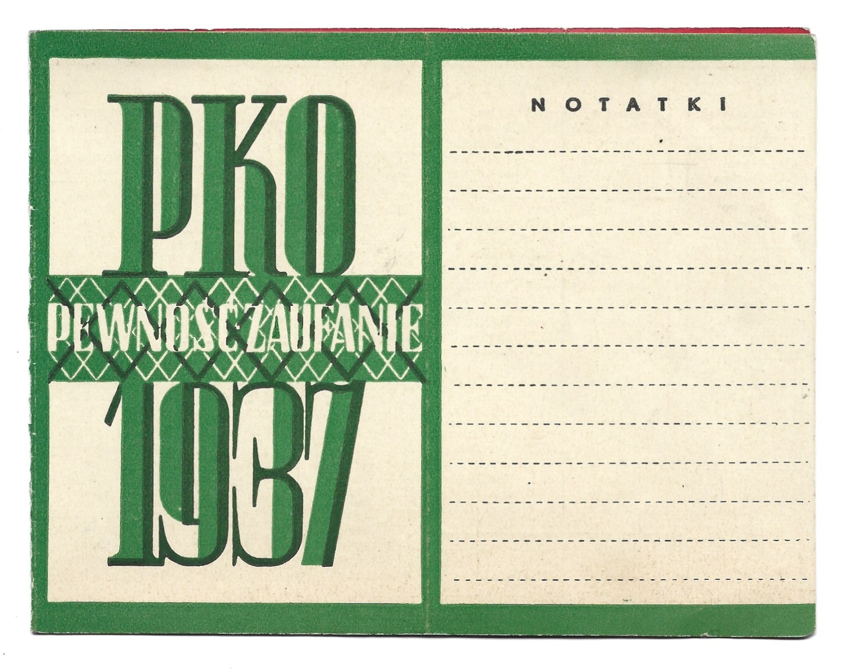 Kalendarz PKO - 1937 rok