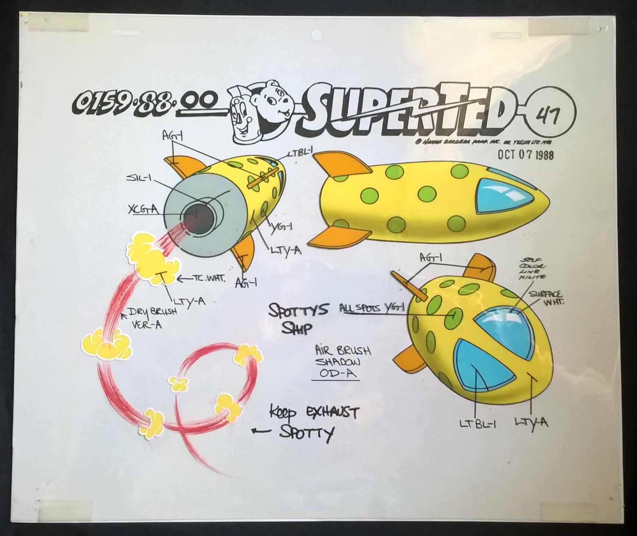 Folia animacyjna z bajki Hanna-Barbera, POLAND - „SuperTed” - Spottys Ship - Statek Spotty'ego