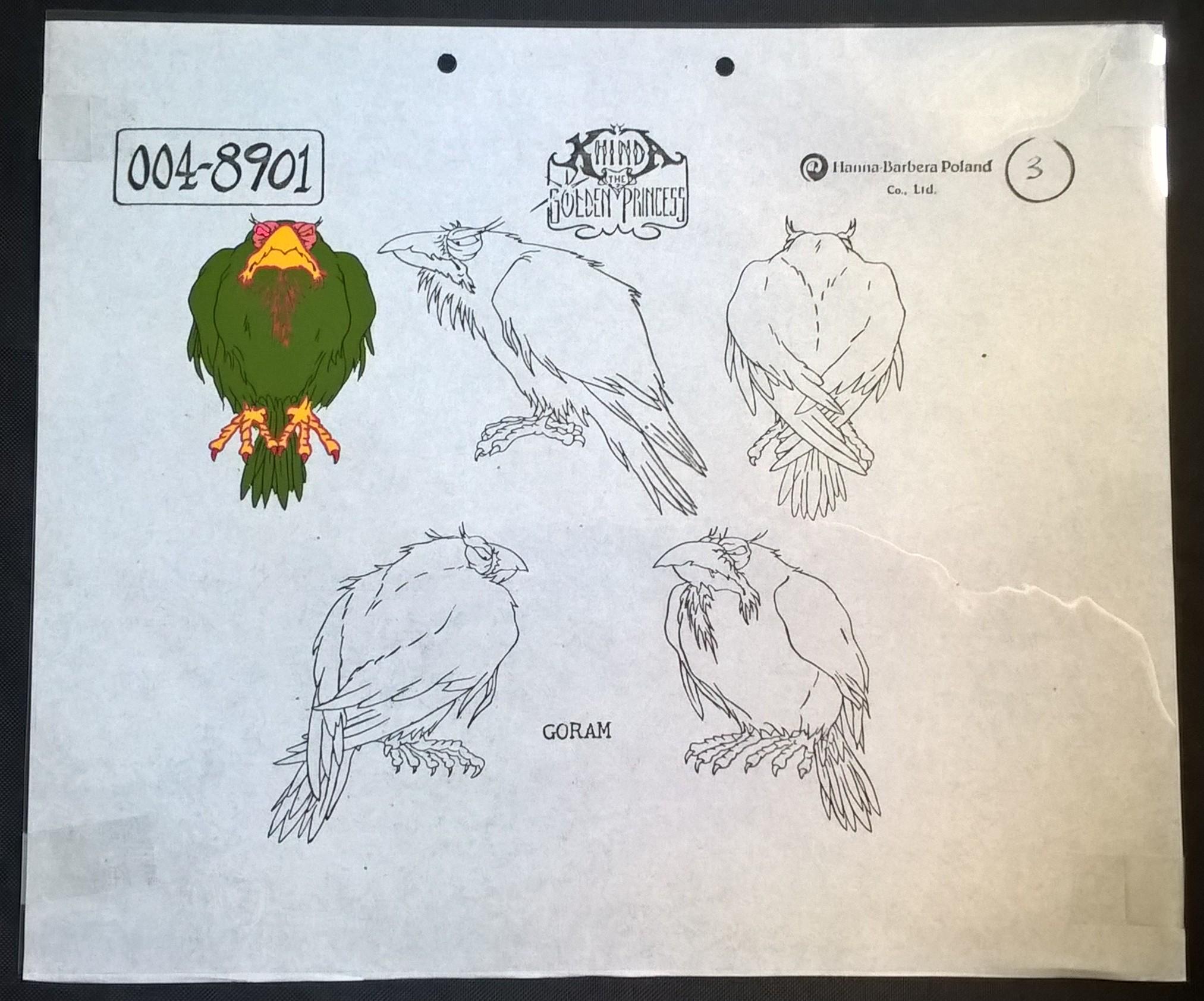 Folia animacyjna z bajki Hanna-Barbera Poland "The Golden Princess" - GORAM (zielony)