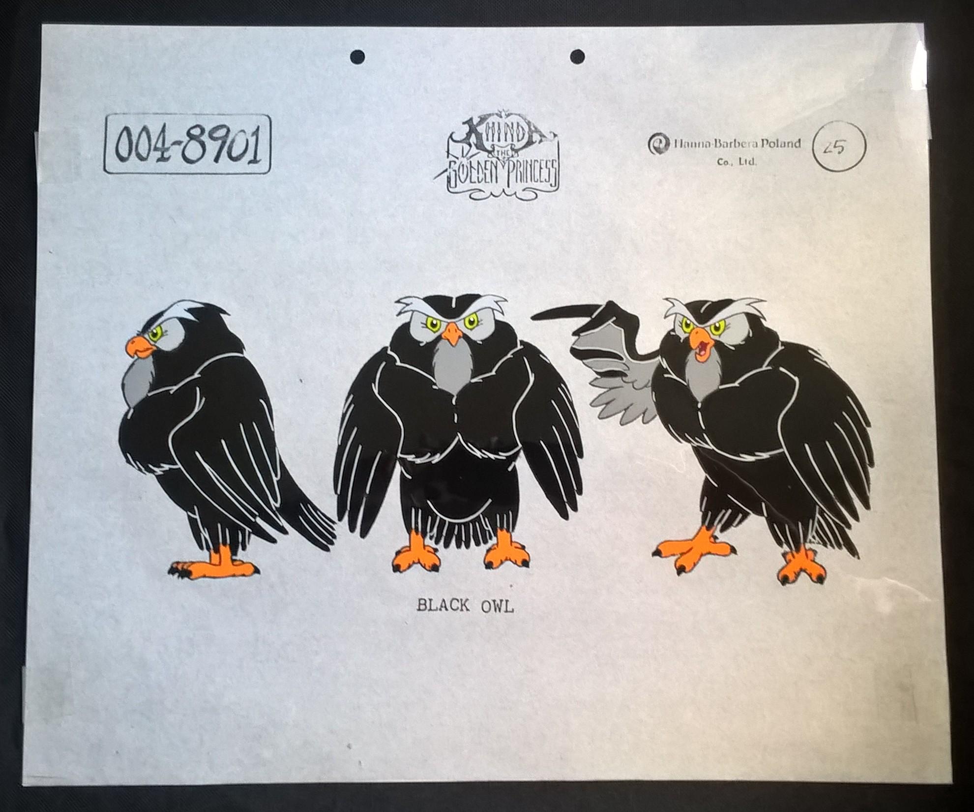 Folia animacyjna z bajki Hanna-Barbera Poland "The Golden Princess" - BLACK OWL-Czarna sowa