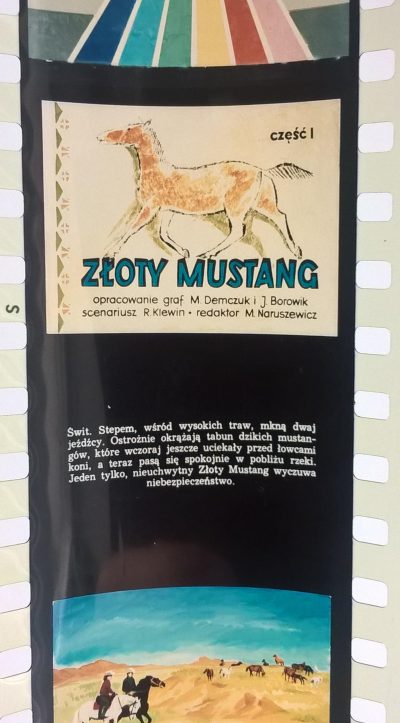 Bajka na projektor, przeźrocze "Złoty mustang"