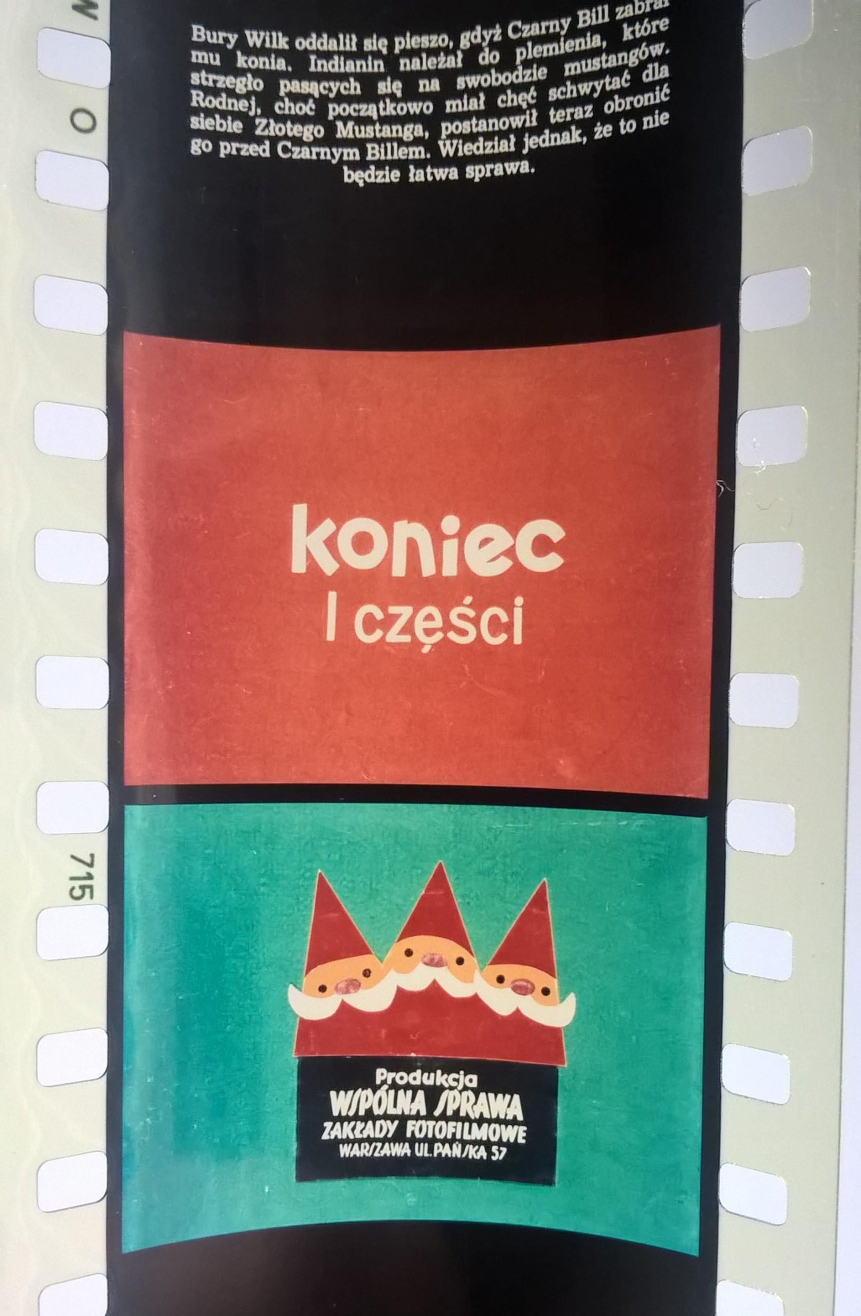 Bajka na projektor, przeźrocze "Złoty mustang"