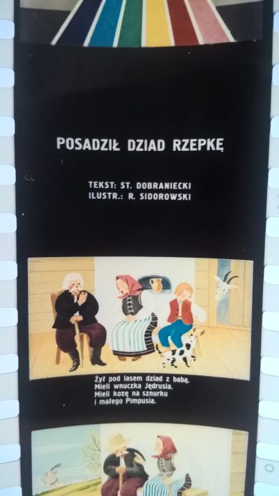 Bajka na projektor, przeźrocze "Posadził dziad rzepkę"