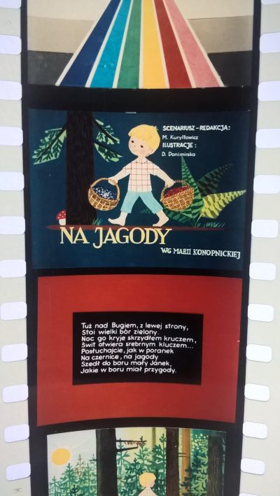 Bajka na projektor, przeźrocze "Na jagody" wg Marii Konopnickiej