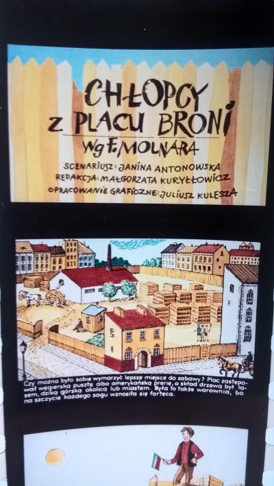 Bajka na projektor, przeźrocze „Chłopcy z Placu Broni” wg F.Molnara