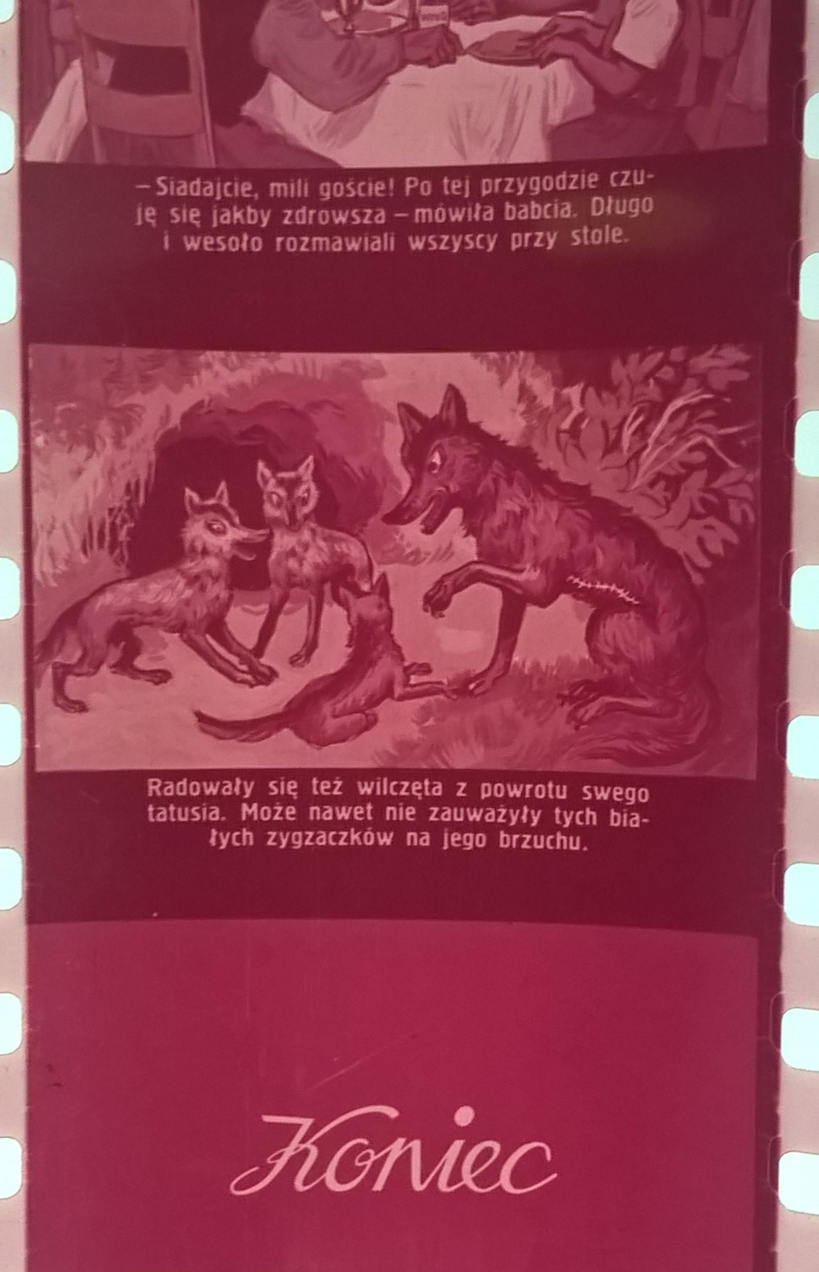 Bajka na projektor, przeźrocze "Czerwony Kapturek"
