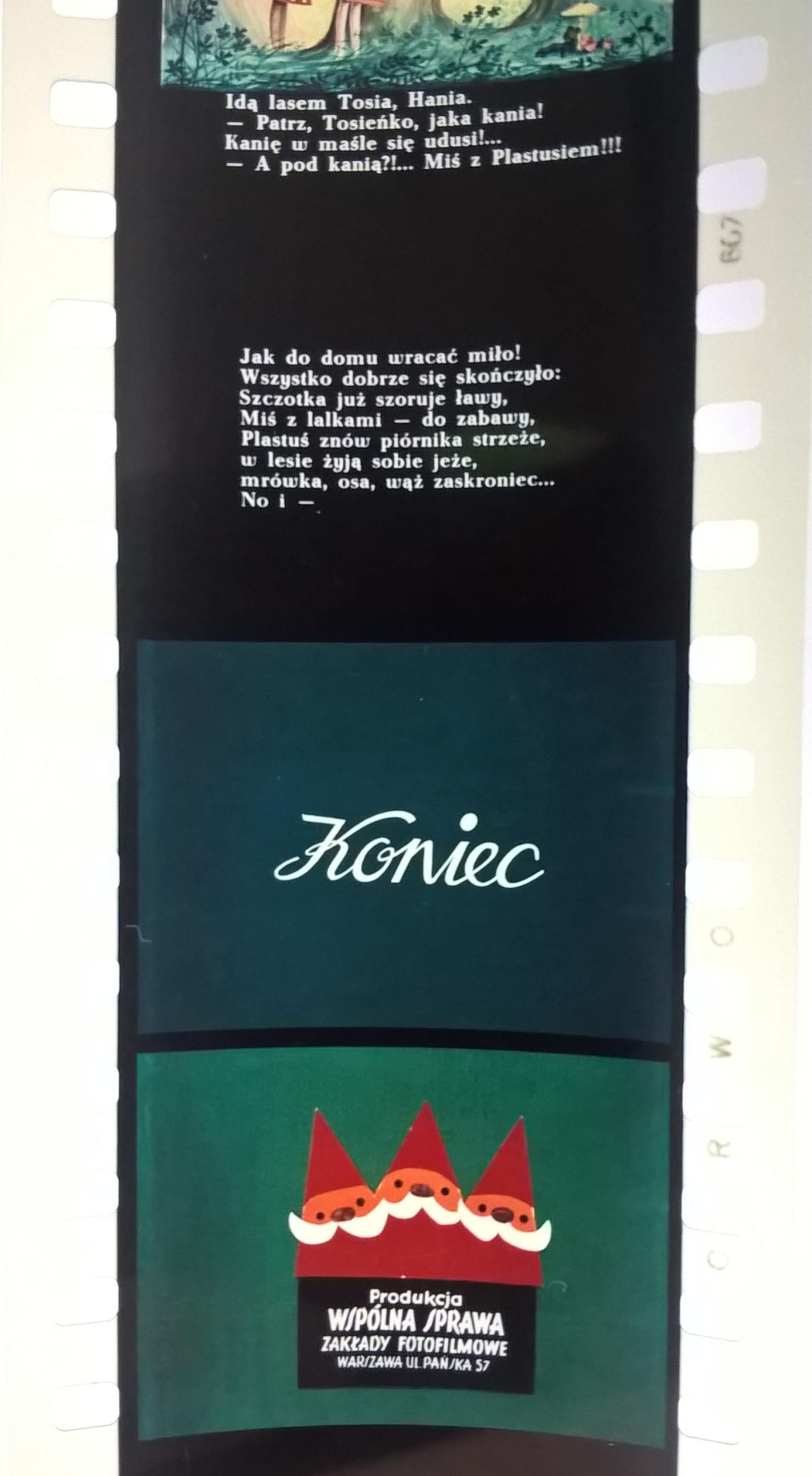 Bajka na projektor, przeźrocze "Wielka wyprawa Plastusia do lasu"