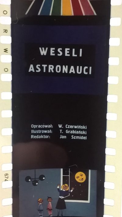 Bajka na projektor Ania, przeźrocze – „Weseli astronauci"